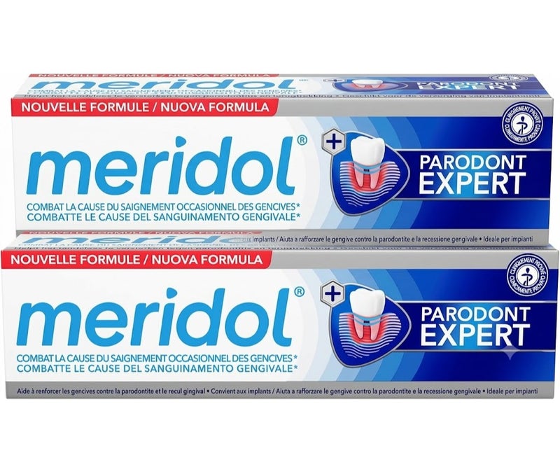 meridol Parodont Expert Toothpaste Dual Pack (2-Piece Bundle) – Targeted Care for Gum Health & Protection against Bleeding Gums