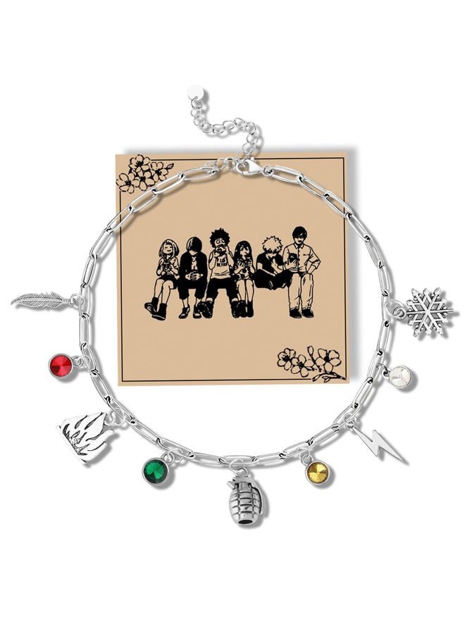 MAOFAED Japan Anime Charms Necklace for Fans, Paperclip Chain Necklace for Men Women, Anime Lover Gift (herolinkNE) - Image 1