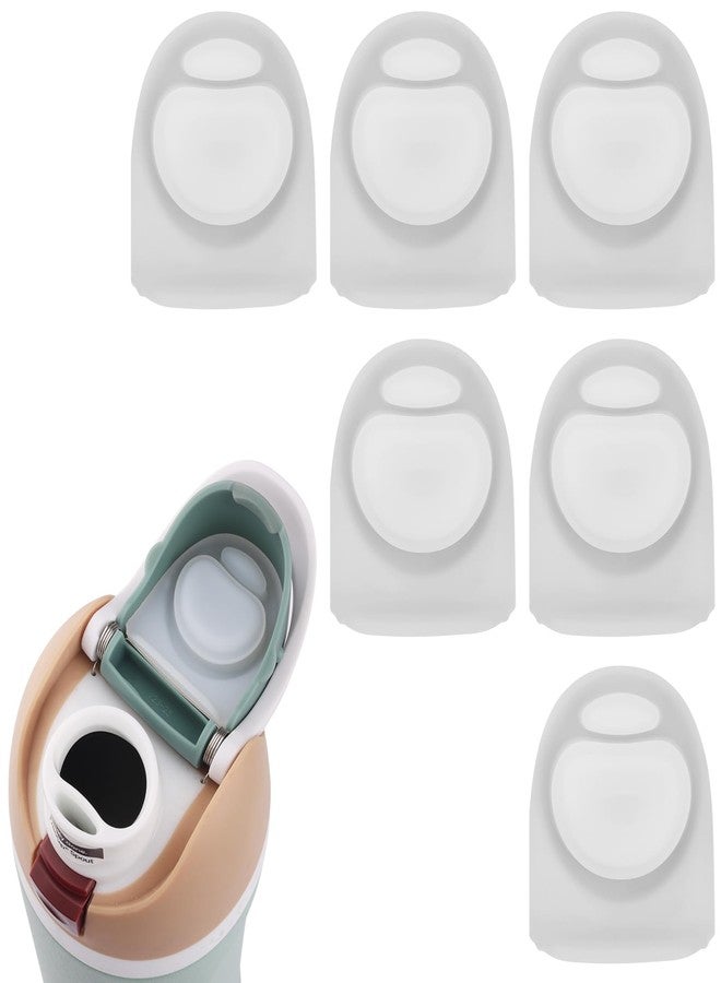 Joshey 6 Pack Rubber Seal Replacement Stopper, Compatible with Owala Freesip 24 oz Water Bottle Spout Cap-Silicone Gasket Replacement Parts (Clear) - Image 1
