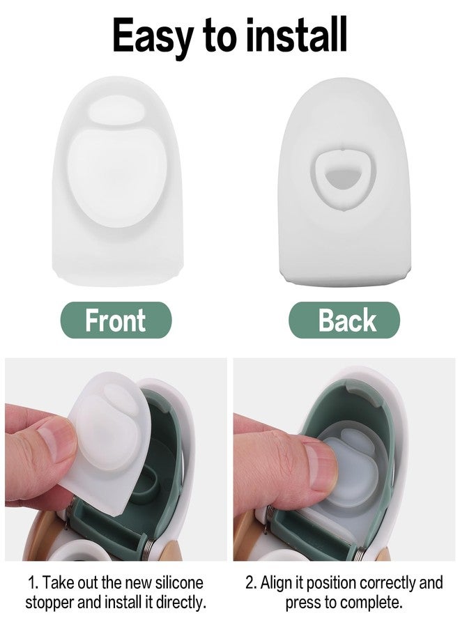 Joshey 6 Pack Rubber Seal Replacement Stopper, Compatible with Owala Freesip 24 oz Water Bottle Spout Cap-Silicone Gasket Replacement Parts (Clear) - Image 4