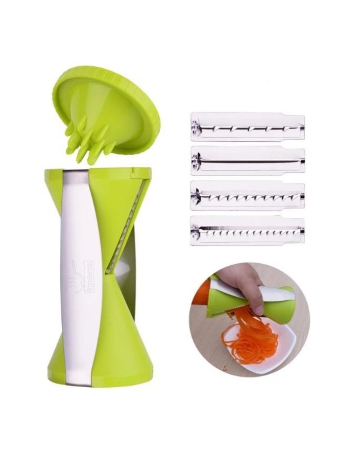 general Kitchen Tools And Gadgets,Veggie Slicer,Dual Stainless Steel Blade Vegetable Cutter for Thick or Thin Noodle, Spiralizer Food Chopper Cutter for Zucchini, Squash, Cucumbers, Carrots, and More - Image 1