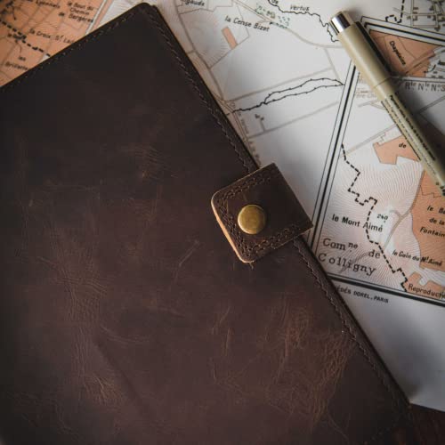 Modest Goods Refillable Leather Journal | Premium Lined A5 Notebook Cover | 200 Ruled Writing Pages | Card Holder Slot | Leather Bound Journals for Men & Women, Best Gift Travel Diary, Cool Planner - Image 4