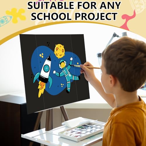 HAUTOCO 3 Pcs Small Trifold Poster Board 21 x 14 inches Tri Fold Presentation Boards Black Corrugated Project Boards for Science Fair, School Project, Event Displays, Business - Image 5