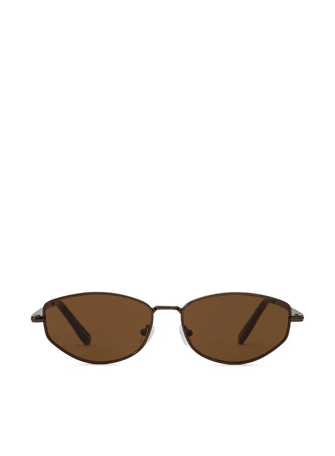 Gennn Ladies Brown Sunglasses