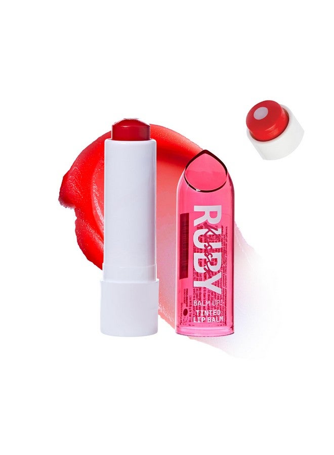 روبي كيسيز مرطب شفاه ملون من بالم أب، تركيبة مرطبة غير دهنية، مغذي لجوز الهند وفيتامين E للعناية بالشفاه مع لمعان طبيعي، لون شفاف خفيف الوزن (أحمر) - Image 1