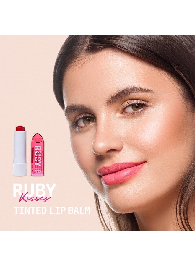 روبي كيسيز مرطب شفاه ملون من بالم أب، تركيبة مرطبة غير دهنية، مغذي لجوز الهند وفيتامين E للعناية بالشفاه مع لمعان طبيعي، لون شفاف خفيف الوزن (أحمر) - Image 3
