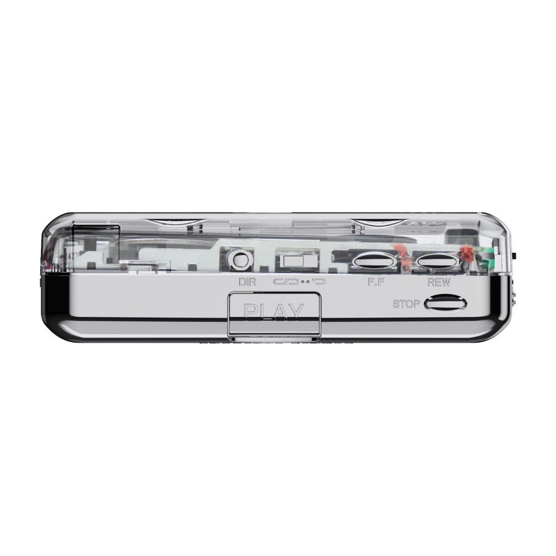 Docooler Cassette Player, Auto Reverse ï¼†Clear Stereo Cassette Player, Tape-to-MP3 Converter Recorder via PC Cassette Tape Player with Earphone - Transparent - Image 4
