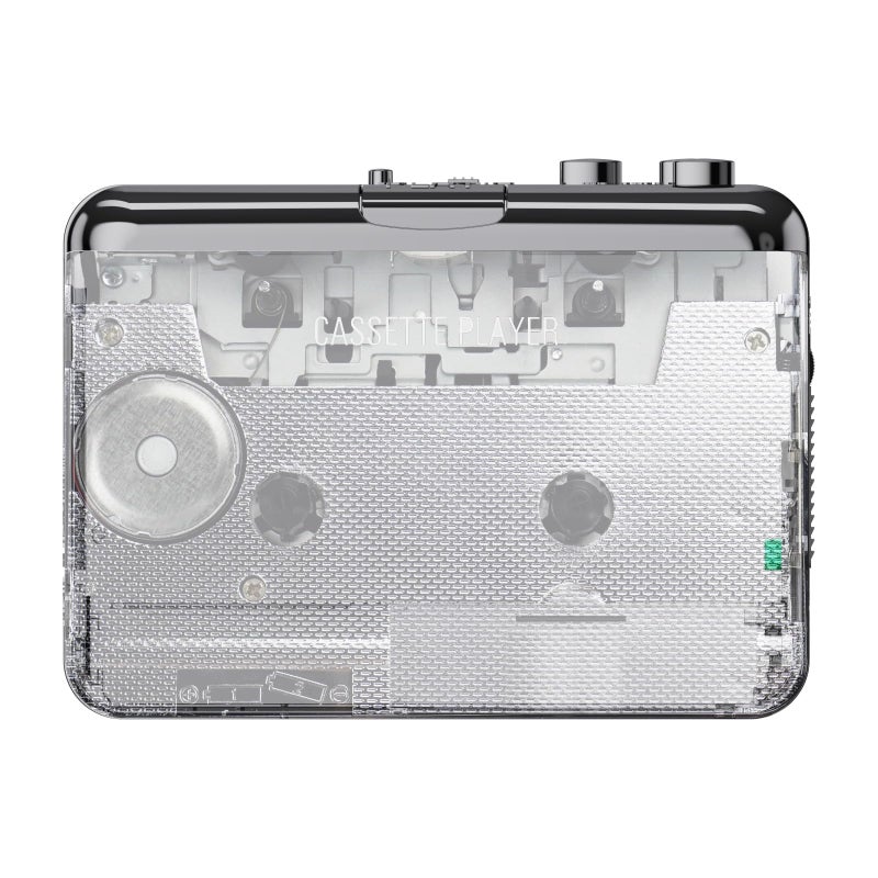Docooler Cassette Player, Auto Reverse ï¼†Clear Stereo Cassette Player, Tape-to-MP3 Converter Recorder via PC Cassette Tape Player with Earphone - Transparent - Image 3