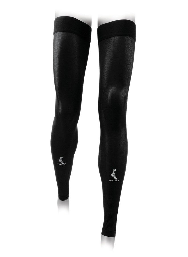 Mueller GRAD COMP LEG SLEEVE PERF PR BLK, LG - Image 1