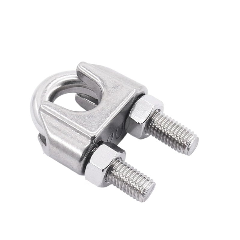 Wire Rope Clips 50pcs U Type Stainless Steel Rope Clip Cable Bolts Wire Clamp Fixing for Cable Fitting(M10) - Image 1