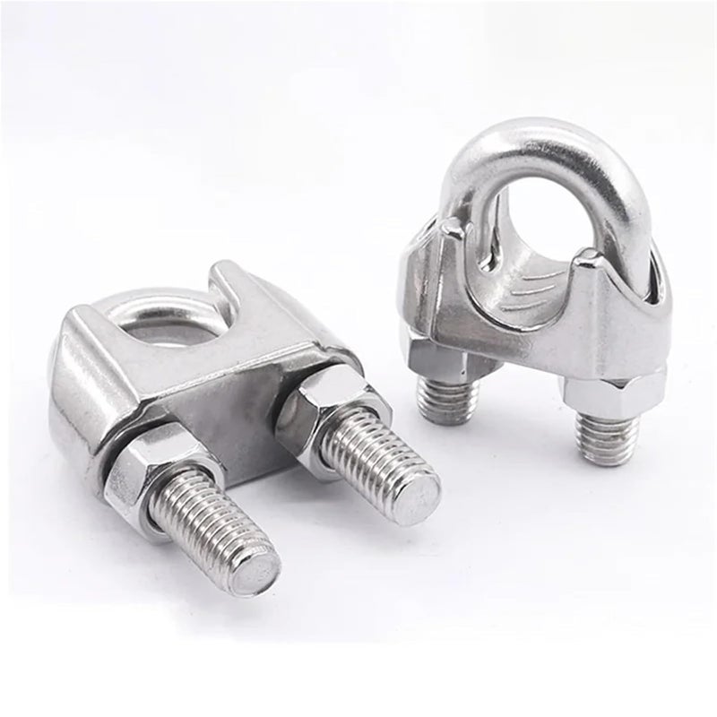 Wire Rope Clips 50pcs U Type Stainless Steel Rope Clip Cable Bolts Wire Clamp Fixing for Cable Fitting(M10) - Image 5