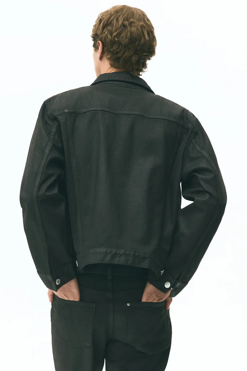 H&M  Loose Fit Coated denim jacket for Men | Best Price UAE