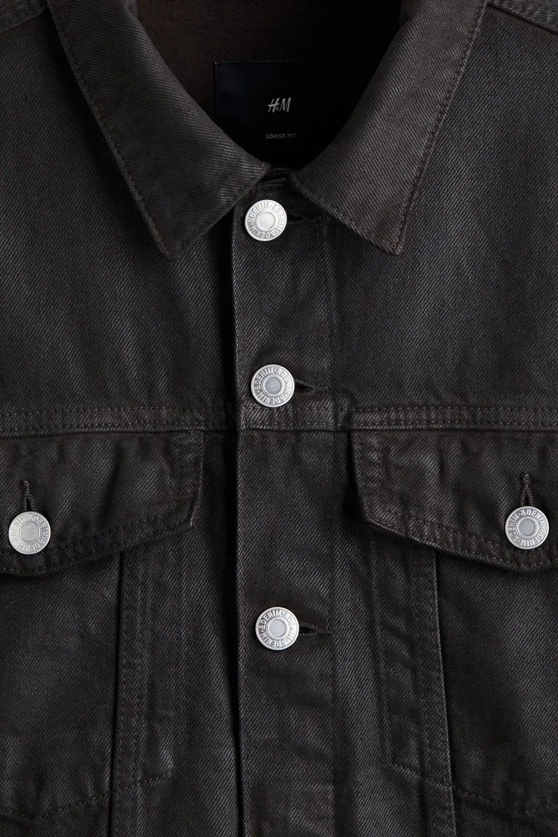 H&M Loose Fit Coated denim jacket
