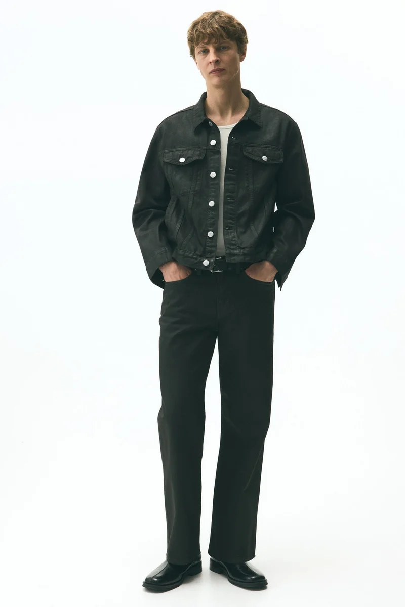 H&M Loose Fit Coated denim jacket