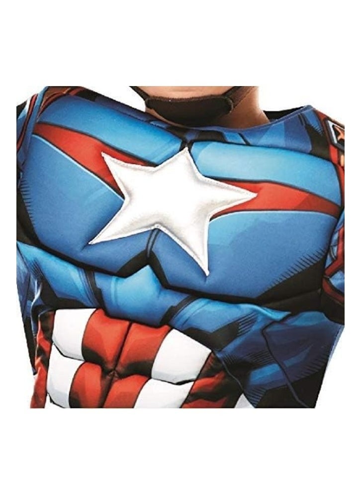 RUBIE'S Rubie's 640833L Official Marvel Avengers Captain America Deluxe Child Costume, Boys, Large Age 7-8, Height 128 cm  - Image 3