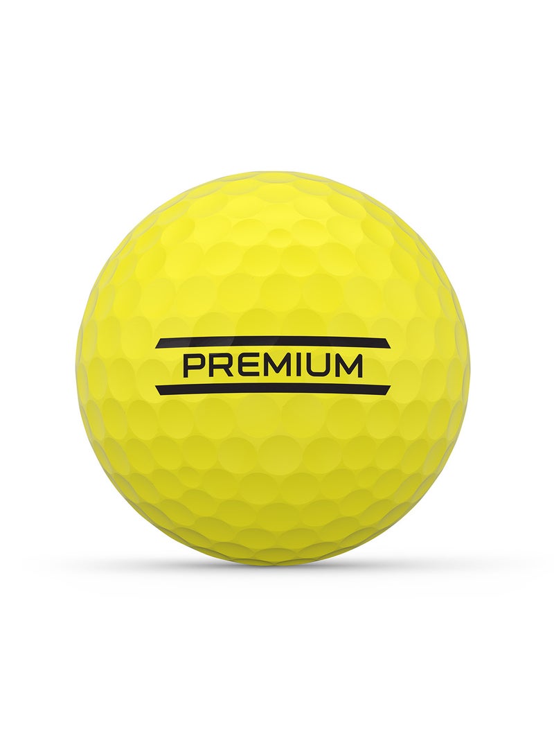 Wilson Staff Premium Range 24 Pack Golf Balls, Yellow - Image 1