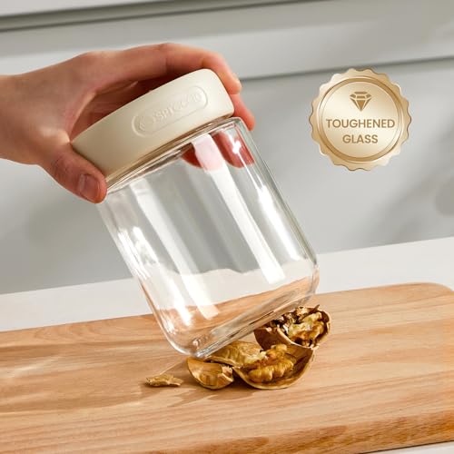 Spreccio 6-Pack 16oz Glass Jars with Lids, Glass Storage Jars, Yogurt Containers with Lids for Chia Pudding Salad Cereal Coffee Seed Spices - Image 5