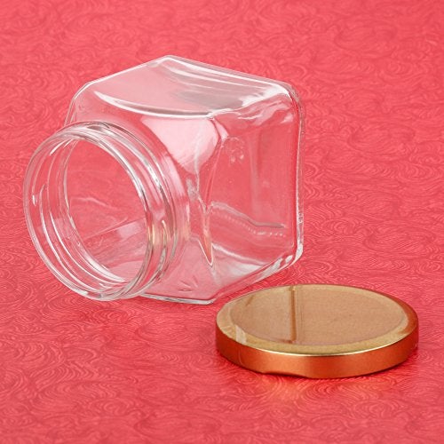 Pure Source India Crystal Clear Glass Jar Container Airtight Food Safe BPA Free, Multi Purpose Jars – 100 Gm, Pack of 12 Piece, Clear - Image 4