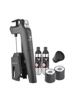 Coravin Timeless Three Plus Wine Preservation System - By-the-Glass Wine Saver - With 2 Pure Argon Gas Capsules & Wine Aerator - Black  - Image 1