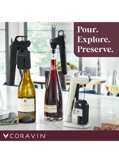 Coravin Timeless Three Plus Wine Preservation System - By-the-Glass Wine Saver - With 2 Pure Argon Gas Capsules & Wine Aerator - Black  - Image 2