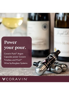 Coravin Timeless Three Plus Wine Preservation System - By-the-Glass Wine Saver - With 2 Pure Argon Gas Capsules & Wine Aerator - Black  - Image 4