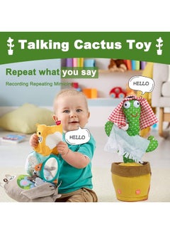 Generic Dancing Cactus Toy Arabic Songs Singing Talking Repeating Recording Cactus Funny Electric Toys for Baby Kids Children Plush Interactive Music Mimic Toy  - Image 4