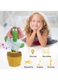 Generic Dancing Cactus Toy Arabic Songs Singing Talking Repeating Recording Cactus Funny Electric Toys for Baby Kids Children Plush Interactive Music Mimic Toy  - Image 5