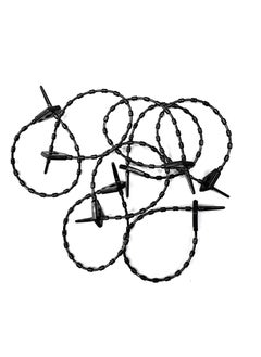 MJ Talk Tools MJ Talk Tools Reusable Flexible and Easy Delock Beaded Relesable Cable Ties Black Cable Ties 100 Pack  - Image 5