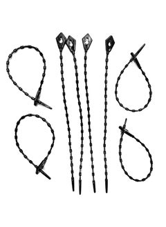 MJ Talk Tools MJ Talk Tools Reusable Flexible and Easy Delock Beaded Relesable Cable Ties Black Cable Ties 100 Pack  - Image 4