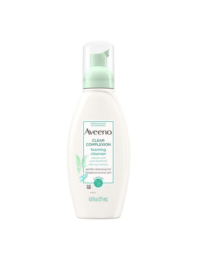 Aveeno Clear Complexion Foaming Facial Cleanser Scentless 6 Fl Oz (Pack Of 1) Package May Vary - Image 1