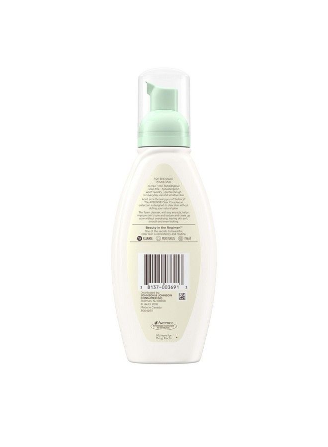 Aveeno Clear Complexion Foaming Facial Cleanser Scentless 6 Fl Oz (Pack Of 1) Package May Vary - Image 3
