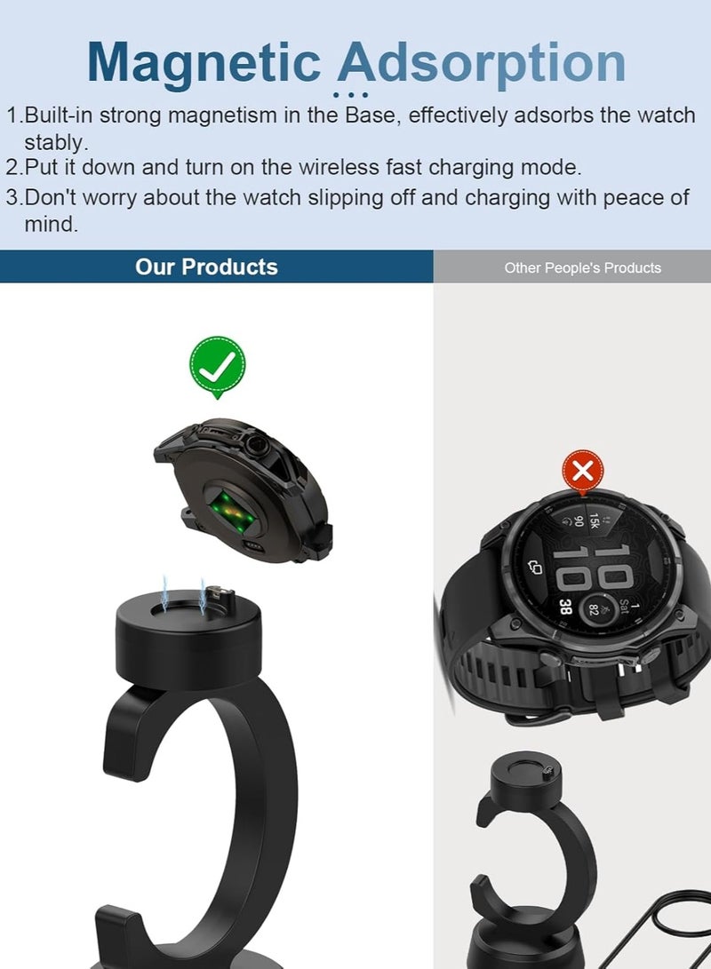 قاعدة شحن لساعة Garmin Fenix 8 Pro - قاعدة شحن مغناطيسية ثابتة من نوع USB-C، متوافقة مع ساعة Garmin Fenix 8 Pro، شاحن بتصميم C. - Image 4