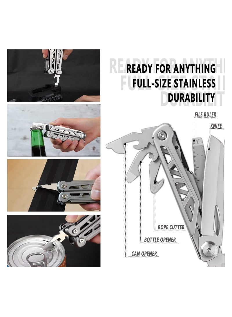 Cool Baby Wave Plus Multitool with Premium Replaceable Wire Cutters, Spring-Action Scissors and Nylon Sheath, Stainless Steel  - Image 3