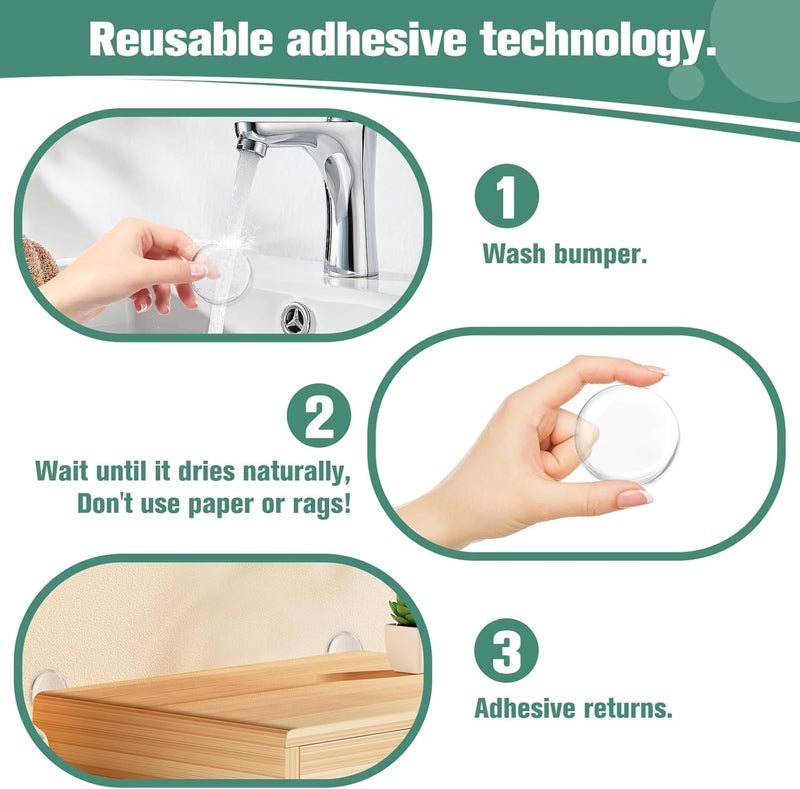 Agabani Silicone Crush Pad Door Stopper Soft Durable and ShockAbsorbing Wall Protector for Home Office Furnitureand Preventing Door Damage and Reducing NoisePack of 6 - Image 5
