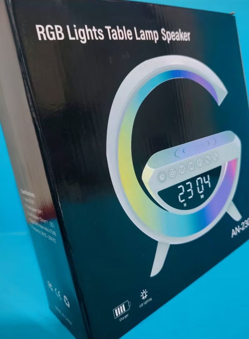 The AN-2304 is a multi-functional digital clock that combines a Bluetooth speaker with an RGB LED light, making it suitable for use as an alarm clock, speaker, and decorative light source.  - Image 2