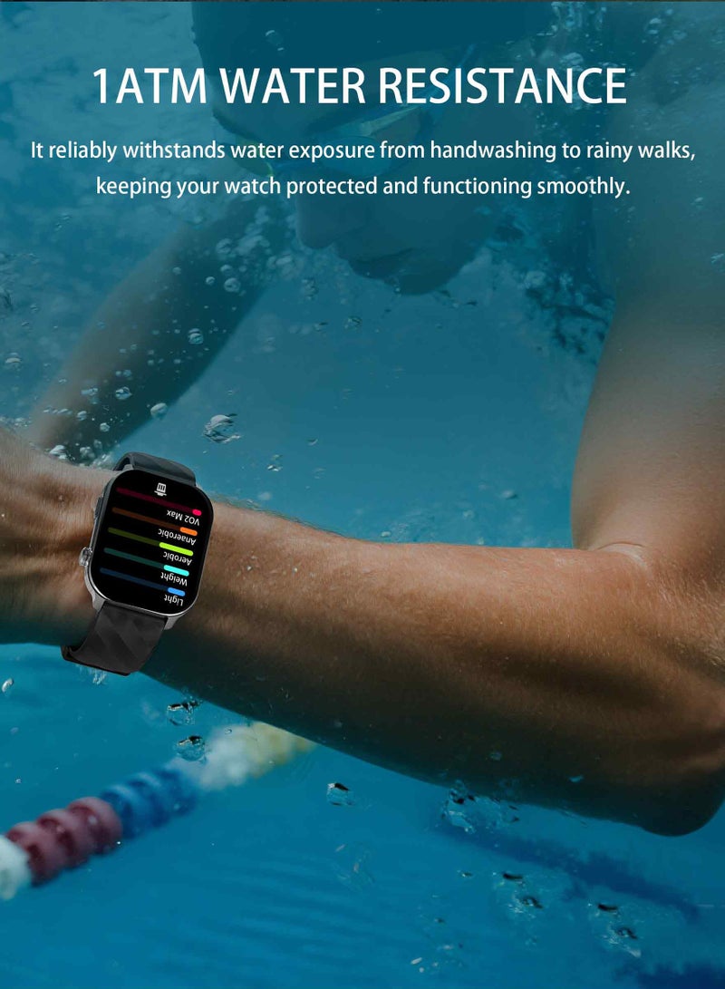 رولستيمي ساعة ذكية للرجال ، شاشة كاملة مقاس 2.01 بوصة ، مقاومة للماء 1 أتم ، تتبع نظام تحديد المواقع متعدد الأنظمة ، مراقبة صحية 24/7 ، 100 + وضع رياضي ، بطارية عالية السعة ، ساعة رياضية ذكية ، شريط 300 أسود - Image 4