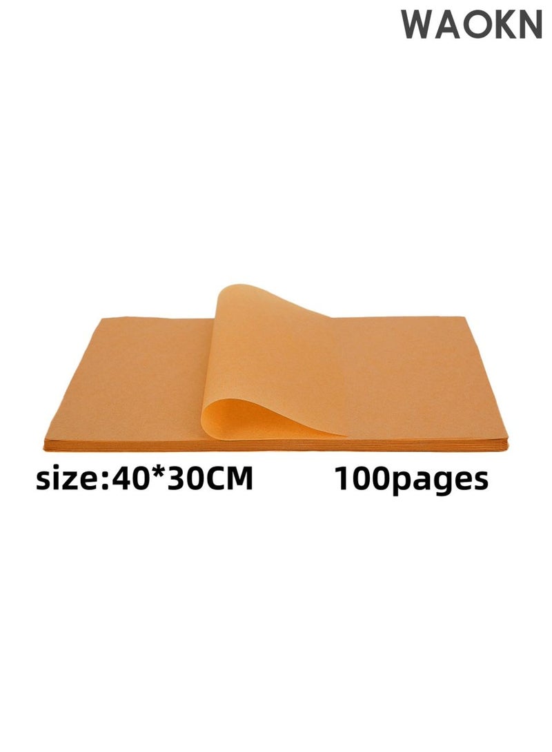 دبليو أيه أو كي أن ورق خبز مستطيل 100، ورق زيت السيليكون، ورق مقاوم للزيت، مقاوم لدرجات الحرارة العالية، لا يتجعد أو يحترق، صحي وآمن وغير سام، سهل التغليف، مصنوع من مادة لب الخشب الأصلية. - Image 5