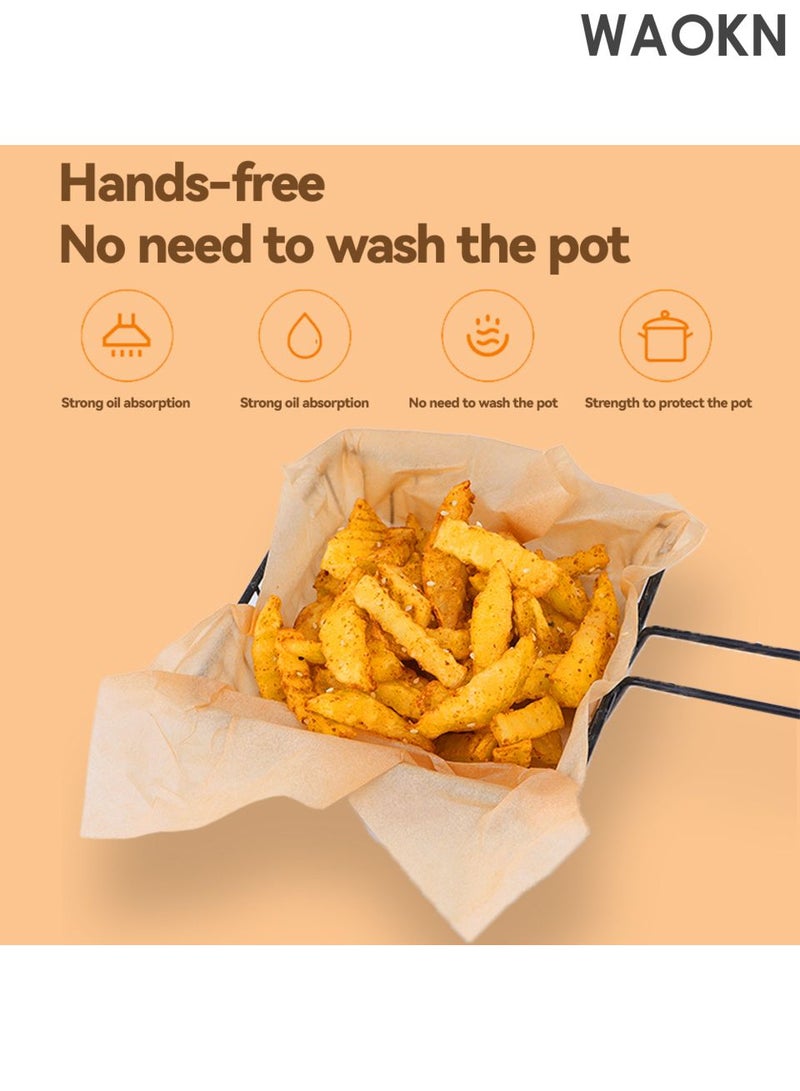 دبليو أيه أو كي أن ورق خبز مستطيل 100، ورق زيت السيليكون، ورق مقاوم للزيت، مقاوم لدرجات الحرارة العالية، لا يتجعد أو يحترق، صحي وآمن وغير سام، سهل التغليف، مصنوع من مادة لب الخشب الأصلية. - Image 3