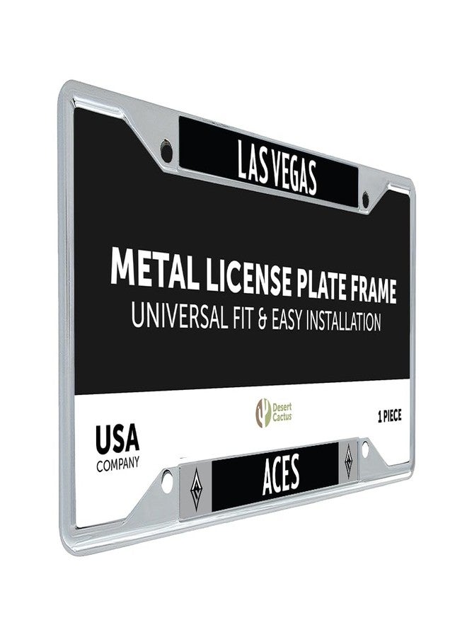 Desert Cactus Las Vegas Aces Car Accessories WNBA Basketball Team Metal License Plate Frame and Tag Holder for Front or Rear of Car (Team Name Frame Version B) - Image 1