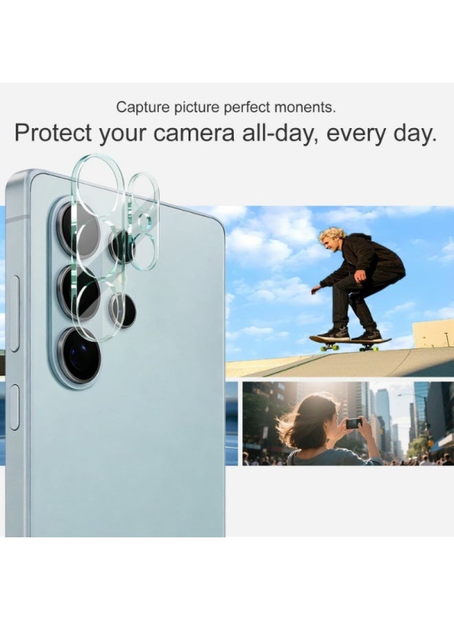واقي عدسة كاميرا سامسونج جالاكسي S26 الترا، واقي شاشة من الزجاج المقوى HD [تغطية كاملة] [مضاد للخدش] حماية من السقوط فائق الشفافة/حافظة عدسة رفيعة - شفاف - Image 3
