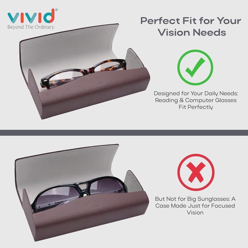 VIVID Vision Unisex Adult Lightweight Eyewear Specs Case Cover | Protect Eye Glasses | Chashma Dibbi | Spectacle Box | Closure - Magnetic | Faux Leather - Image 4