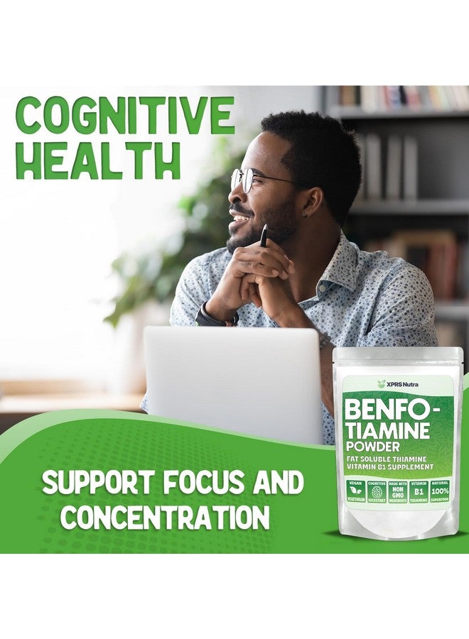 XPRS Nutra Benfotiamine Powder (Thiamine) - Fat Soluble Happy Heart Thiamine Supplement - Advanced Vitamin B1 Benfotiamine for a Cognitive Boost - Vegan Friendly Benfotamine Powder (4 Ounce) - Image 3