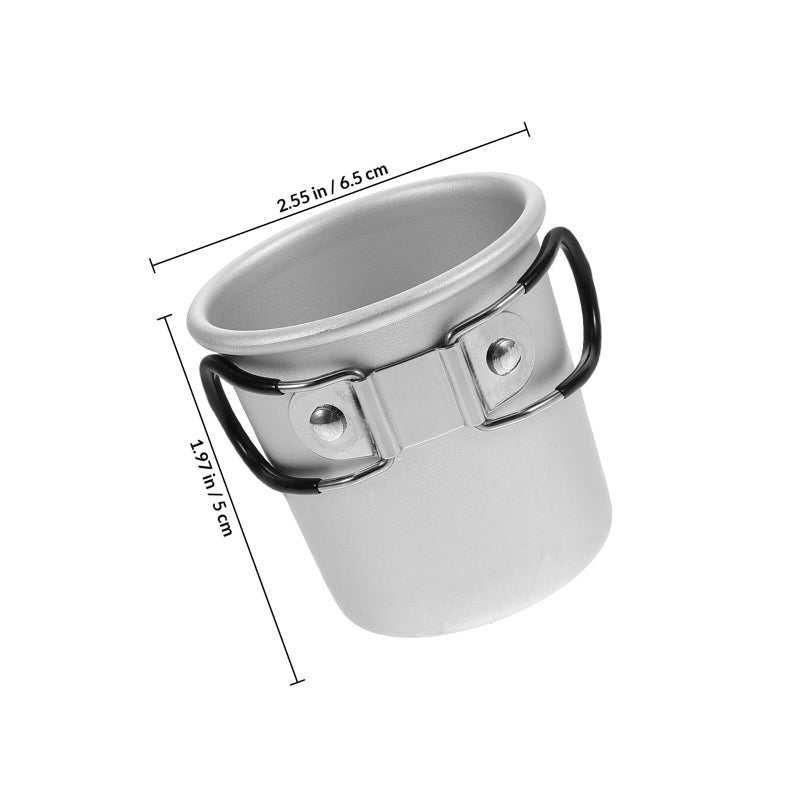 Collapsible Aluminum Alloy Camping Cups 2 Pack Portable Folding Handle for Outdoor Hiking Picnic - Image 3
