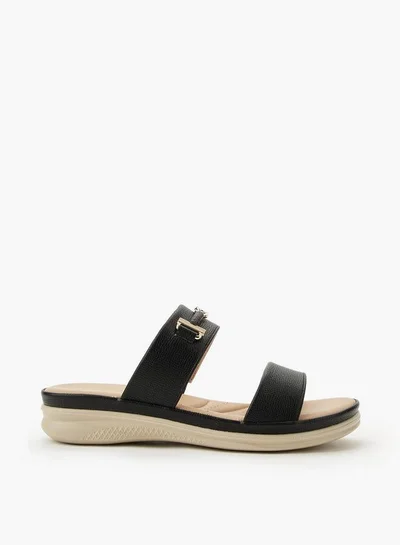 Le Confort Women Metallic Detail Slide Sandals