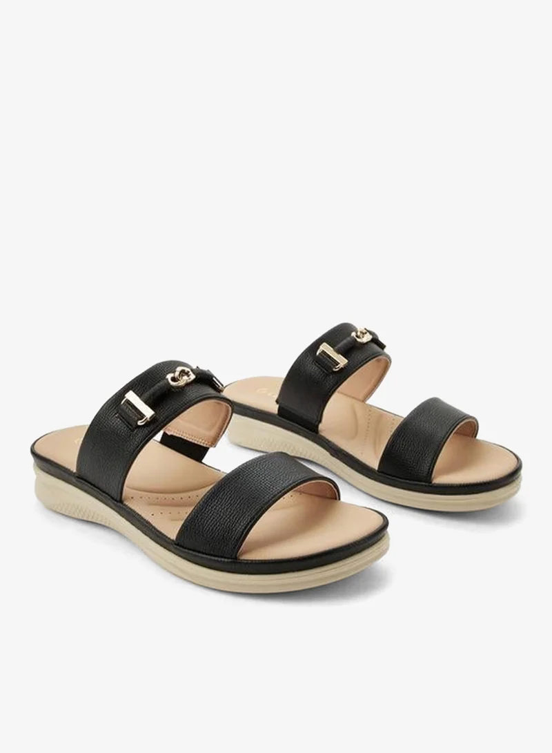 لو كونفورت Women Metallic Detail Slide Sandals