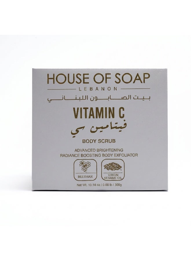 HOUSE OF SOAP LEBANON Vitamin C Whitening Body Scrub with Brightening & Exfoliating Formula for Radiant Smooth Skin – 300g - Image 2