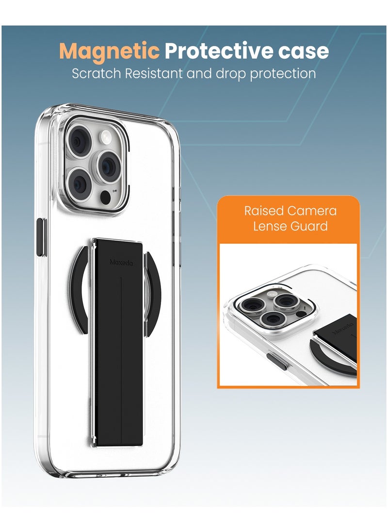 Moxedo Moxedo Magnetic Protective Case Scratch Resistant Drop Protection Magsafe Technology Compatible for iPhone 14 Pro 6.1 inch - Black  - Image 3
