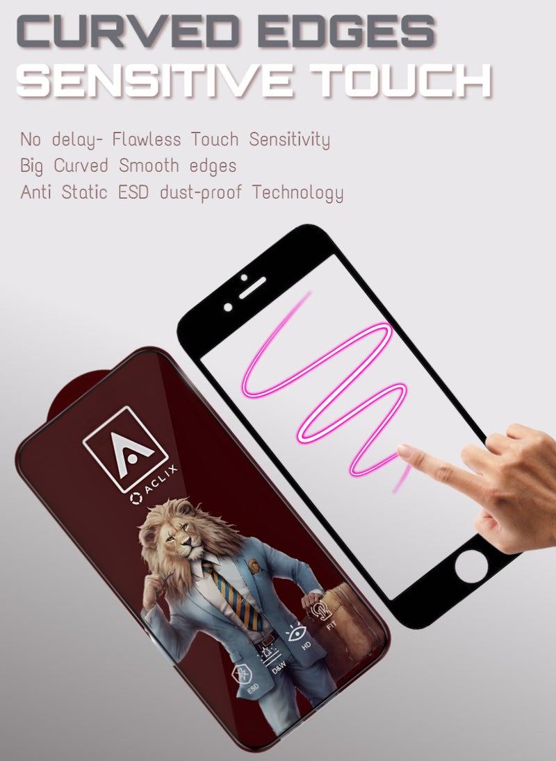 2 Pieces Antistatic ESD Dustproof Premium Quality High Definition Anti-Spy Privacy Tempered Glass Screen Protector Designed For  iPhone 8