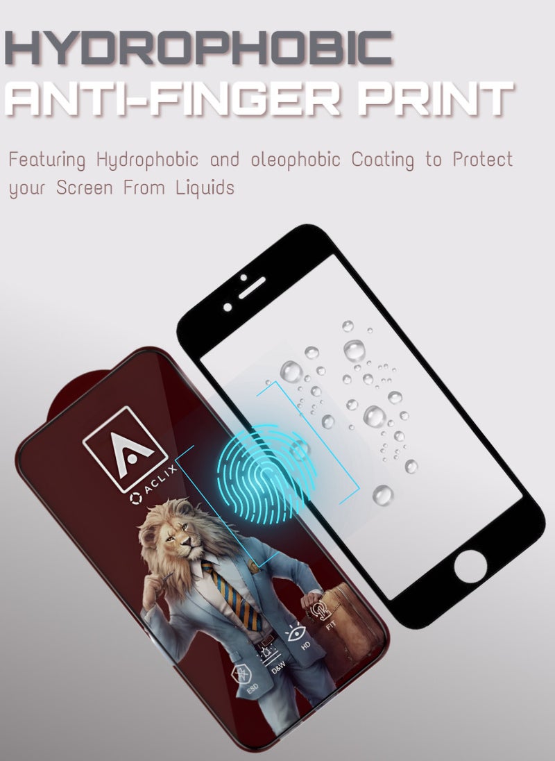 2 Pieces Antistatic ESD Dustproof Premium Quality High Definition Anti-Spy Privacy Tempered Glass Screen Protector Designed For  iPhone 8
