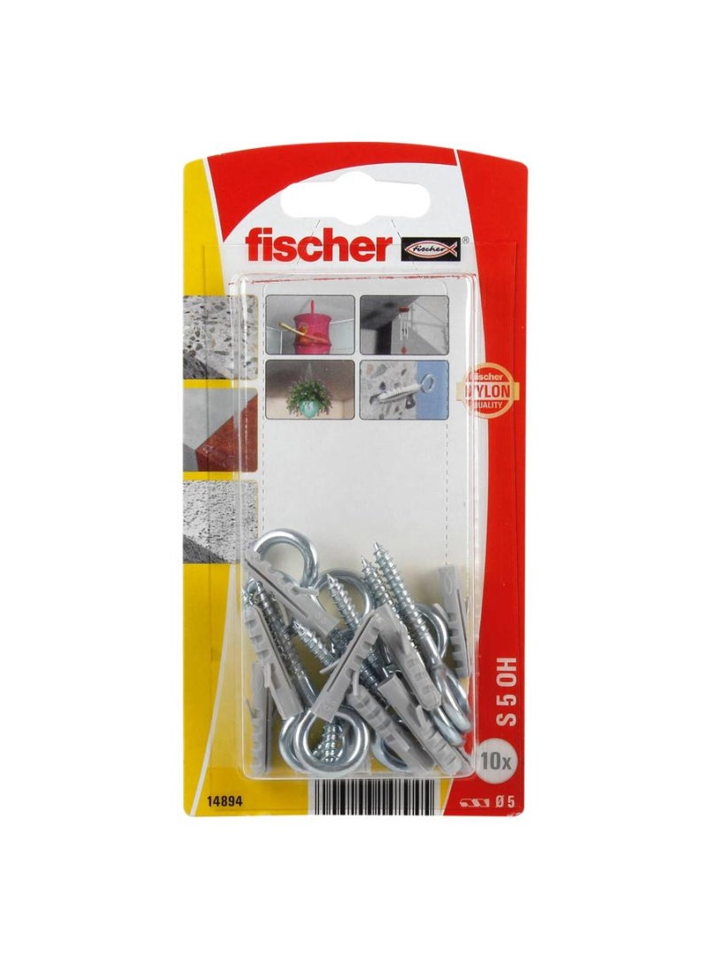 Expansion Plug With Eye Screw Pack S5 10 Piece